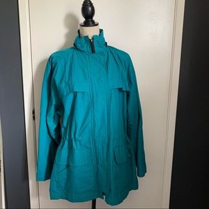 Vintage Guess Windbreaker Jacket Medium Teal